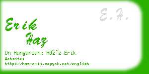 erik haz business card